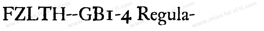 FZLTH--GB1-4 Regula字体转换